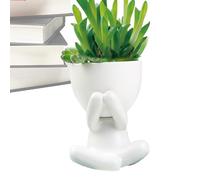 Ceramic Vases for Flowers, Modern Vases for Interior Decoration - Small Figure Ceramic Table Top Flower Pot Vase | Small Pots in Human Body Shape