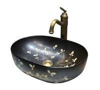 Ceramic Vessel Sink - Handcrafted Art Wash Basin for Countertop Vanity - and Functional Design for Home, B&B, and Club Use