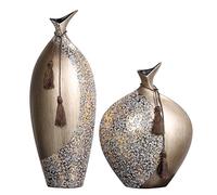 Ceramic Vintage Vase set of 2 Autumn Flower Bottle Floor Dried Flowers for Large Small Vase Flower Vases China Style Vessel Decor