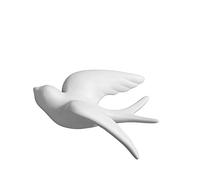 Ceramic Wall Decor Sculpture White Swallow Bird Wall Hanging Arts Home Living Dining Room Decor