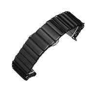 Ceramic Watch Strap 20mm 22mm 24mm Universal One Bead Watch Bracelet(Black_24mm)