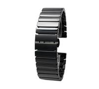 Ceramic Watch Strap 20mm 22mm Stainless Steel Watch Band White Black Men And Women Replacement Bracele(Nero 1,20mm)