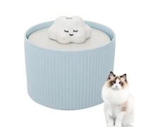 Ceramic Water Fountain for Cats - Silent Automatic Drinking Fountain USB 1.2 L 14 x 13 cm | Circulation of Dry Protection of the Intelligent Filter | Ceramic Fountain