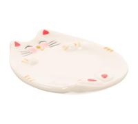 Ceramic Watercolor Palette Cat Shape Mixing Tray White