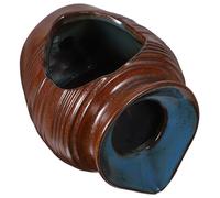 Ceramic Waterfall Jar for Fish, Water Circulation, 8mm Pipe | Brown Artistic Jar, Indoor Garden Use, Supports Fish Well-being, Reduces Maintenance Effort
