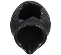 Ceramic Waterfall Jar with U Shaped Spout for Fish Tanks | Black Aged Finish, Hose Connector and Open Top, Indoor Tabletop or Patio Water Feature