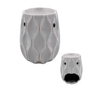 Ceramic Wave Wax Melt Warmer/oil Burner - Grey