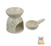 Ceramic Wax Melt Burner Oil Burner for Essential Oils - Modern Candle Warmer with Candle Holder, Decorative Aromatherapy Burners for Home Bedroom Decor