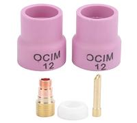 Ceramic Welding Cup Set 12# for Air - Cooled WP - 17/18/26 Torch, Alumina Welding Cup Kit with Spacer and Air Lens, High - Temperature Replacement Accessories