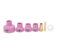 Ceramic Welding Cup Set Alumina Torch Gas Lens Kit with High Temperature Resistance