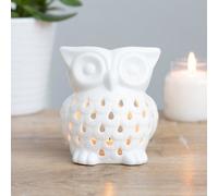 Ceramic White Owl Oil Burner H11 X W9 Cm