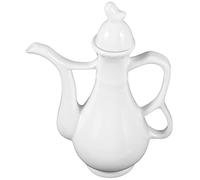 Ceramic Wine Jug 280ml White with Handle for Home Use | Portable Ceramic Build, White Finish, Easy to Lift and Move, Suited for Hotel Bar Service