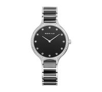 Ceramic Women's Watch with Stainless Steel Band - female - BERING - Watches - Black - ONE SIZE - Accessories ONE SIZE