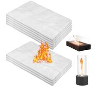 Ceramic Wool for Bioethanol: 8 Pieces Ceramic Sponge for Bioethanol Fireplace, Bioethanol Replace the Wick for Indoor Gel Table Fireplace to Extend Burning Time, 30 x 20 x 0.5 cm
