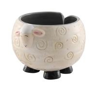Ceramic Yarn Bowl, Ceramic Yarn Bowl for Knitting, Yarn Bowls Crochet Knitting Bowl, Panda's Sheep Yarn Storage Box, Bowl