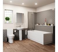 Ceramica Arles Bathroom Suite with Single Ended Bath - 1700mm