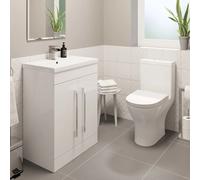 Ceramica Arles Close Coupled Toilet & Breeze Vanity Unit with Basin - 600mm