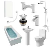 Ceramica Arles Complete Bathroom Suite with Single Ended Bath - 1700mm
