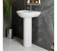 Ceramica Milan II Full Pedestal Bathroom Basin 550mm