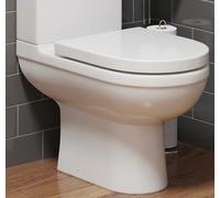 Ceramica Milan Soft Close D-Shape Toilet Seat - Top Fix White