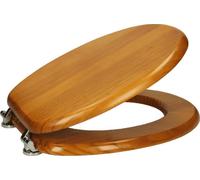 Ceramica Round Toilet Seat - Bottom Fix Antique Pine