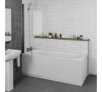Ceramica Straight Bath Bundle 1700mm - Including Shower Screen And Front & End Bath Panel