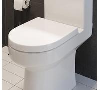 Ceramica Tivoli Soft Close D-Shape Toilet Seat - Top Fix White