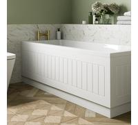 Ceramica White Gloss Bath Panel Pack 1700/700mm - Tongue & Groove Side & End MDF