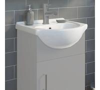 Ceramica White Gloss Semi-Recessed Basin - 450mm