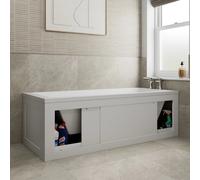 Ceramica White Storage Bath Panel 1700/660mm - Bath Panel Set MDF