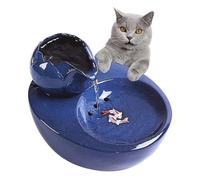 Ceramics Cat Drinking Water Fountain Automatic Circulation Pet Dispenser with Silent Pump for and Small Dogs Supplies(Blu)
