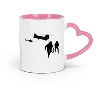 Ceramics Ceramic Mug Cup Helicopters Military War Soldiers Aviation （11oz/320ml） for Coffee, Soup, Tea, Milk, Latte, hot Cocoa, Ladies, Men Pink