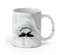 Ceramics Ceramic Mug Cup Mathematics School Math Symbols Book Teen （11oz/320ml） Perfect for Kitchens, Restaurants & Cafes, Great Gift Idea Marble Black