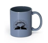 Ceramics Ceramic Mug Cup Mathematics School Math Symbols Book Teen （11oz/320ml） Perfect for Kitchens, Restaurants & Cafes, Great Gift Idea Blue-Gray