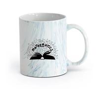 Ceramics Ceramic Mug Cup Mathematics School Math Symbols Book Teen （11oz/320ml） Perfect for Kitchens, Restaurants & Cafes, Great Gift Idea Marble Blue