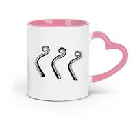 Ceramics Ceramic Tea Cup Octopus Tentacles Sea Monster Marine Style （11oz/320ml） Perfect for Kitchens, Restaurants & Cafes, Great Gift Idea Pink