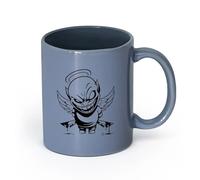 Ceramics Coffee Cup Demon Angel Contrast Life Death Good Evil Bad （11oz/320ml） Perfect for Kitchens, Restaurants & Cafes, Great Gift Idea Blue-Gray