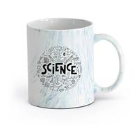 Ceramics Coffee Cup Science Physics Biology Chemistry School Student （11oz/320ml） Perfect for Kitchens, Restaurants & Cafes, Great Gift Idea Marble Blue