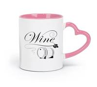 Ceramics Coffee Cup Wine Bottle Barrel Drink Alcohol Restaurant （11oz/320ml） for Coffee, Soup, Tea, Milk, Latte, hot Cocoa, Ladies, Men Pink