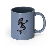 Ceramics Coffee Mugs Tea Coffee Mug Cups Mermaid are Real Sea Ocean （11oz/320ml） for Coffee, Soup, Tea, Milk, Latte, hot Cocoa, Ladies, Men Blue-Gray