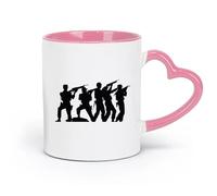 Ceramics Cool Mugs and Cups Master the Art of Combat Diverse Fighter Poses Perfect （11oz/320ml） Dishwasher Safe Pink