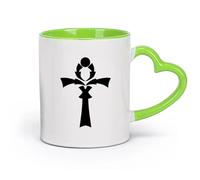 Ceramics Cool Tea and Coffee Mug Celtic Cross Ireland Irish Pattern （11oz/320ml） Perfect for Kitchens, Restaurants & Cafes, Great Gift Idea Green