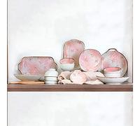 Ceramics Dinnerware Set,Bowl/Dish/Spoon|Japanese-Style Dinner Sets,Snowflake Glaze Process Porcelain Combination Set