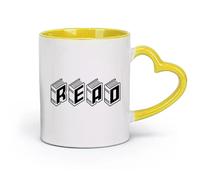 Ceramics Mug - Ceramic Children Reading Books Education Girls Boys （11oz/320ml） Perfect for Kitchens, Restaurants & Cafes, Great Gift Idea Yellow