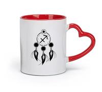 Ceramics Novelty Gift Mug Horoscope Sing Sagittarius Zodiac Dreamcatcher （11oz/320ml） Cappuccino, Latte Macchiato, Tea, Espresso Red