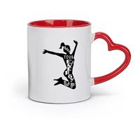 Ceramics Novelty Gift Mug Keep Your Energy Up Sports Dancing Girl Inspirational Gymnastics Fitnesscenter （11oz/320ml） for Home or Work Red