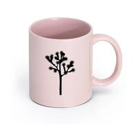 Ceramics Personalised Mugs Autumn Joshua Tree Silhouette Natural Hoe （11oz/320ml） Perfect for Kitchens, Restaurants & Cafes, Great Gift Idea Pink