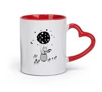 Ceramics Personalised Mugs Little Prince Fox Cartoon Character School （11oz/320ml） Perfect for Kitchens, Restaurants & Cafes, Great Gift Idea Red