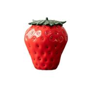 Ceramics Pet Urns Cremation Personalised Ashes Cremation Keepsake Pet Urn Coffin Dog Memorial Items For Passed Dogs(Red strawberry)