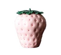 Ceramics Pet Urns Cremation Personalised Ashes Cremation Keepsake Pet Urn Coffin Dog Memorial Items For Passed Dogs(Pink strawberry)